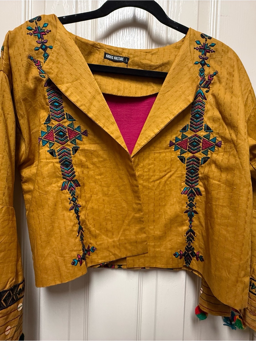 Mustard Embroidered Women’s Jacket